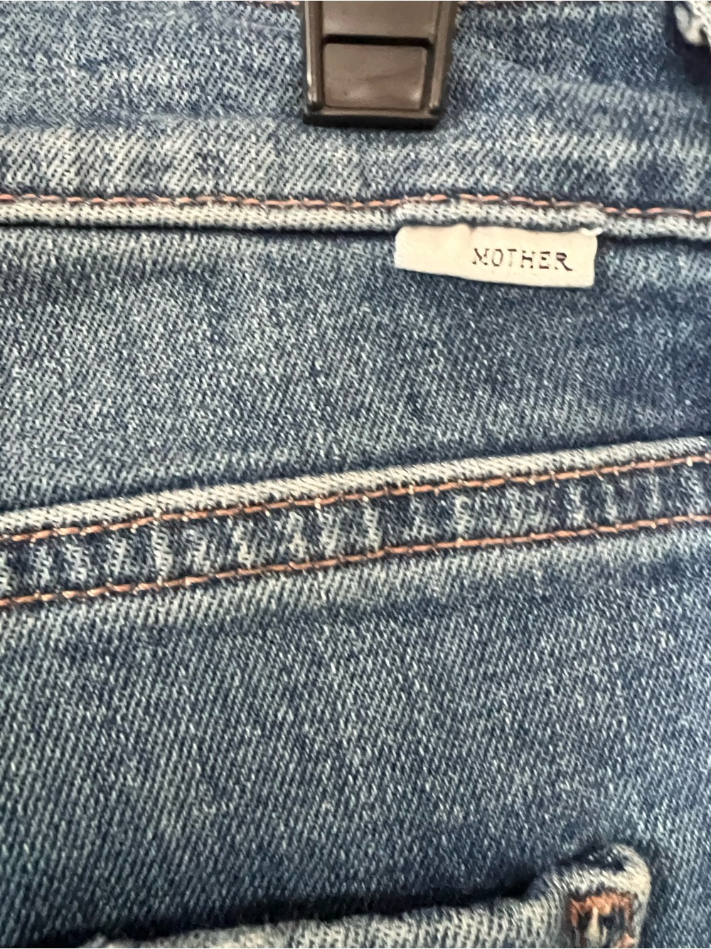MOTHER Straight-Leg Jeans in Medium Blue Wash - Picture 4 of 7